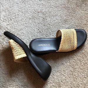 Sandals with a slight wedge